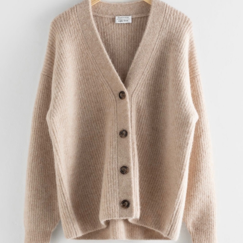& Other Stories Oversized Alpaca Blend Cardigan